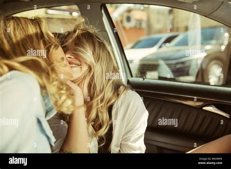 lesbian sex on car